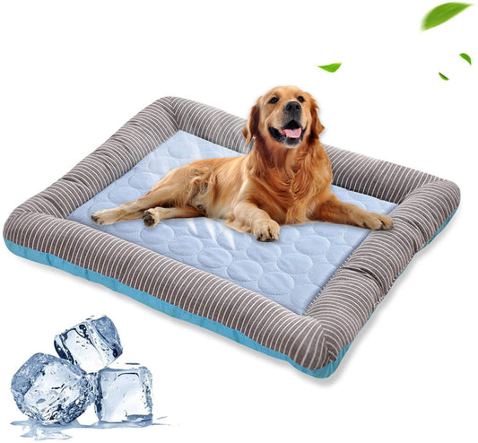 Pet Cooling Pad Mat for Dogs & Cats - Ice Silk Summer Bed