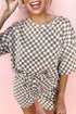 Plaid 2pcs set for women