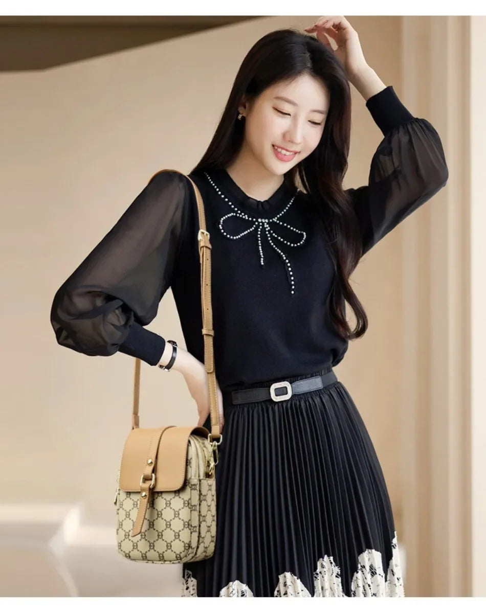 Luxury brand retro handbag