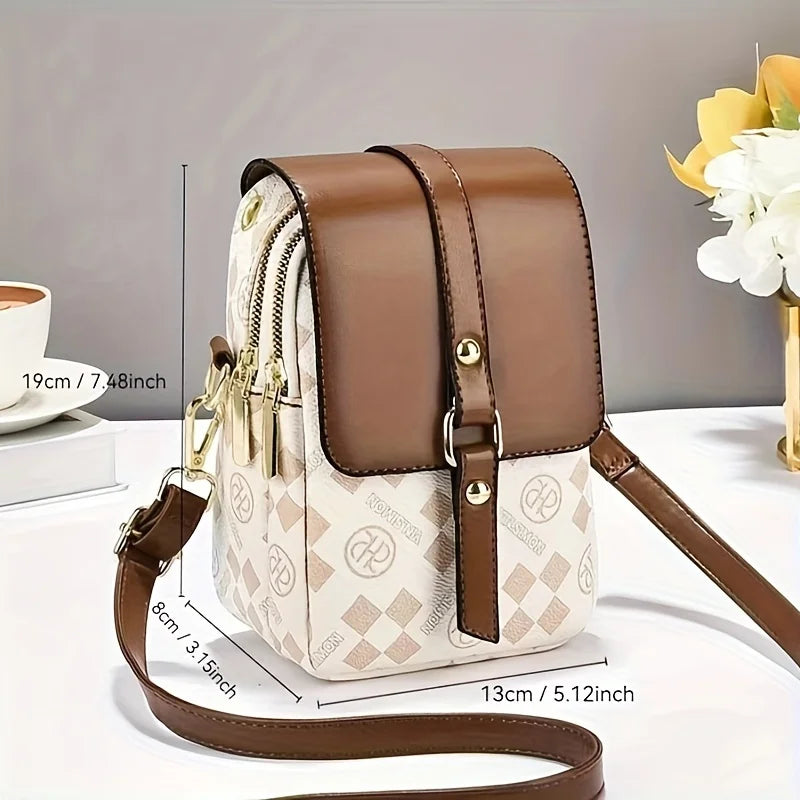 Retro multi layer phone small bag