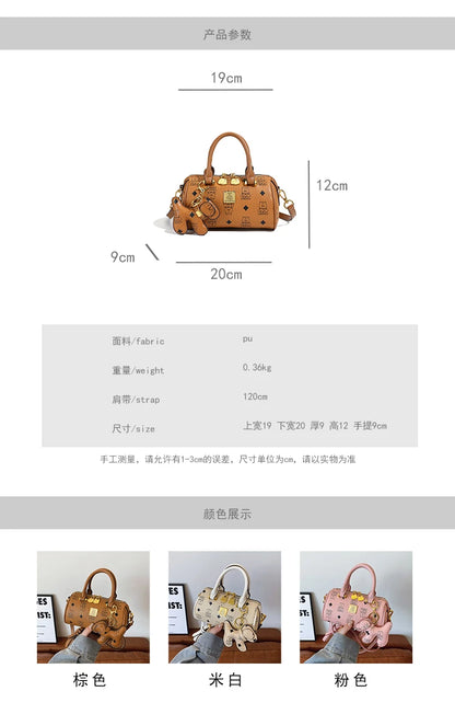 Luxury Ladies Leather Handbag Famous Designer Crossbody Bag Stylish Shoulder Purse Women's Tote Classic Fashion Accessory