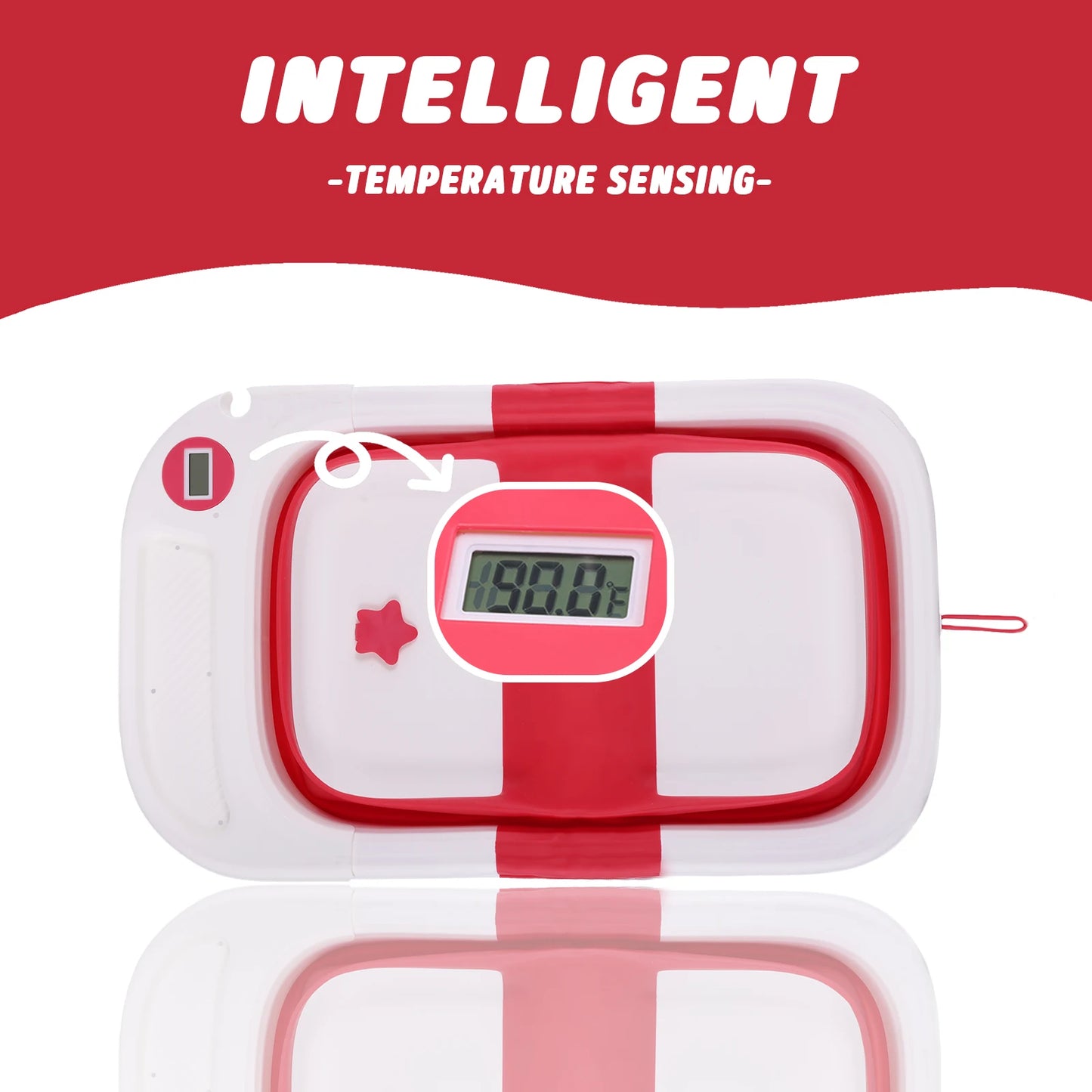 Baby Bathtub, Baby Bath Tub with Soft Cushion & Thermometer, Baby