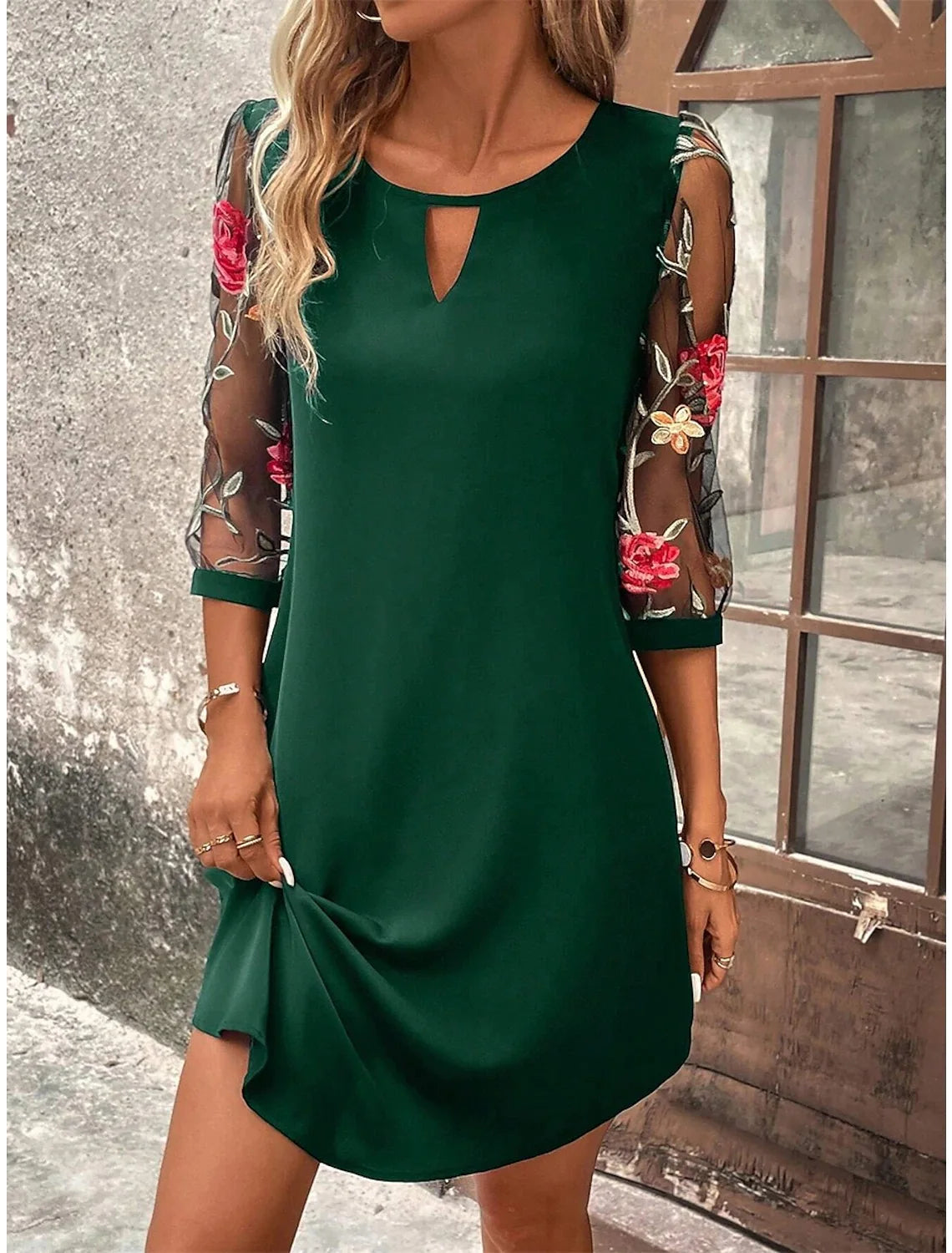 Luxury Dress Women’s Perspective Mid Sleeve