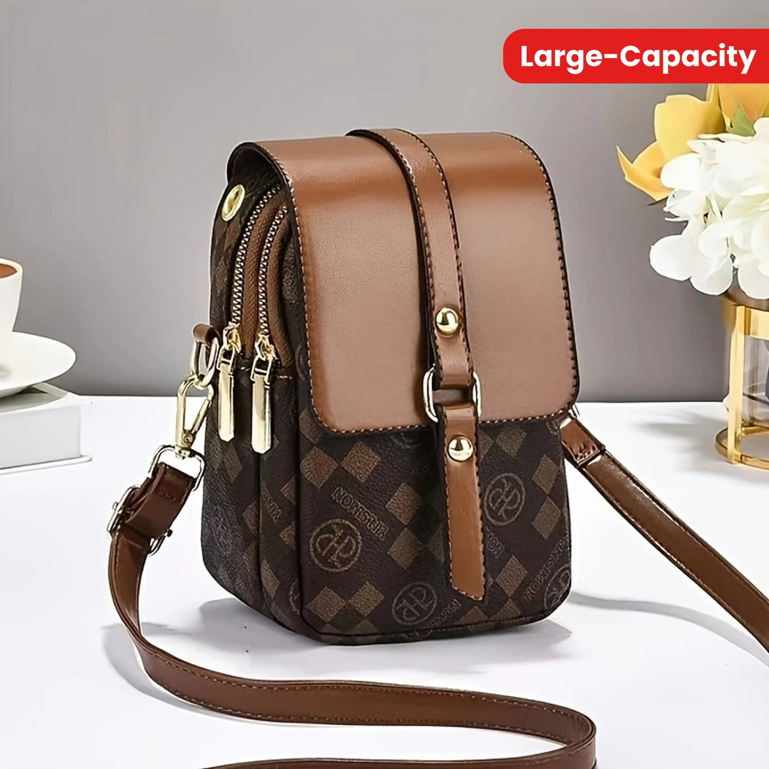 Retro multi layer phone small bag