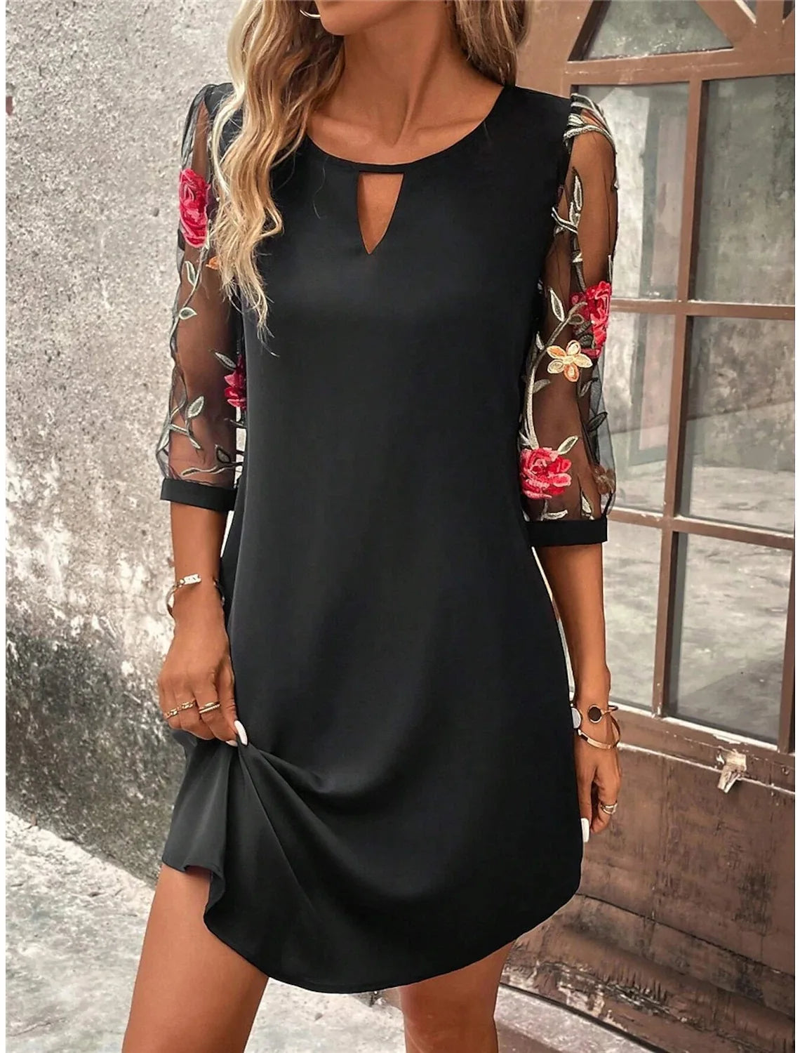 Luxury Dress Women’s Perspective Mid Sleeve