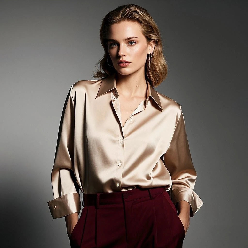 Luxury Satin Finish Blouse for Women