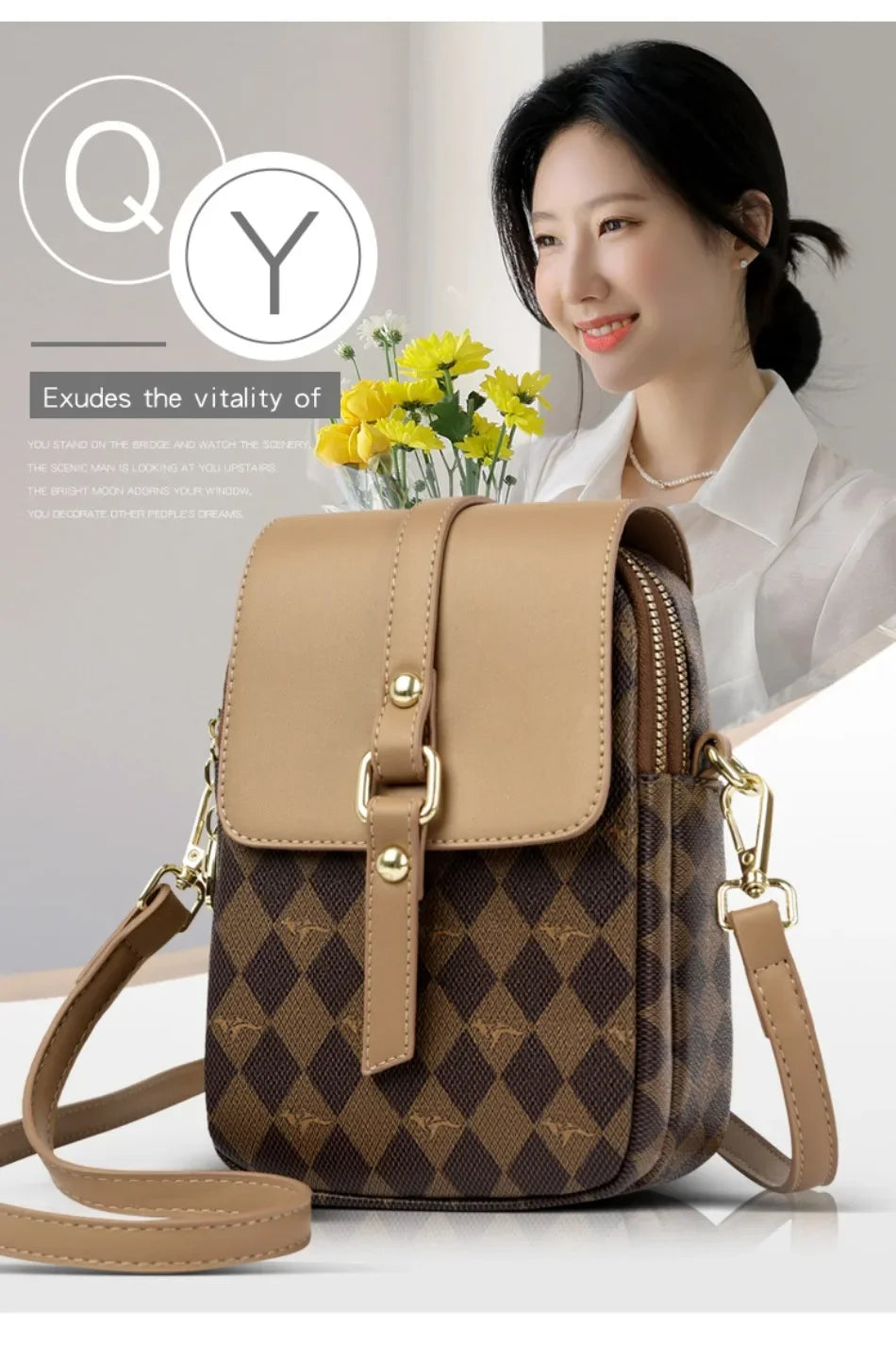 Luxury brand retro handbag