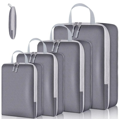 Compression Packing Cubes for Travel, Luggage Packing Organizer Bag Compressible Expandable Organizer Cubes For Carry On Travel