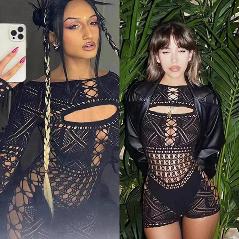 Sexy Lace Jumpsuit Dress