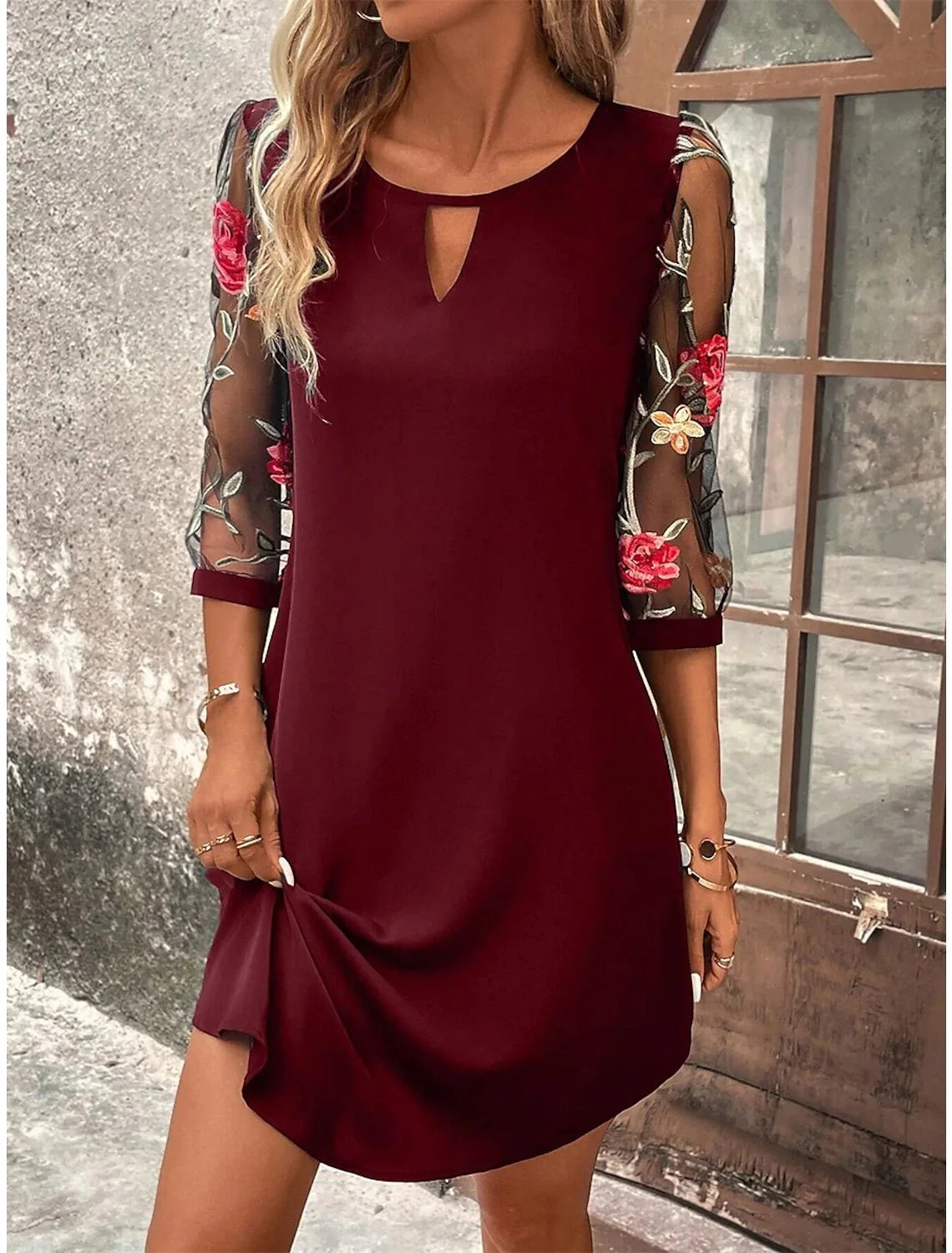 Luxury Dress Women’s Perspective Mid Sleeve