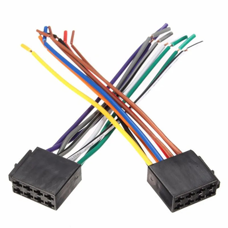 Universal Adapters Wire Harness Adapter Car Radio Adaptor Connector Wire Plug Kit Universal Female ISO Wiring Harness