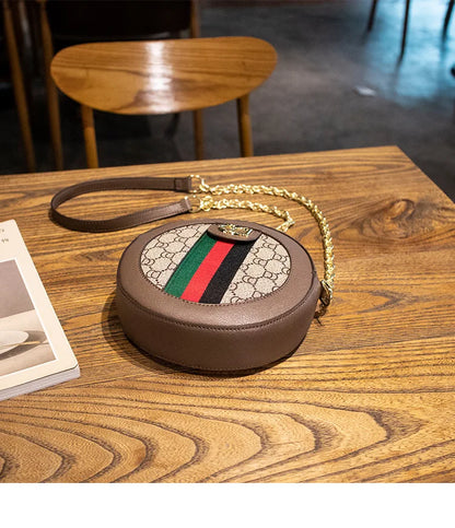 High-end luxury handbag - 2025 new model retro small round bag, versatile round-shaped bag, chain round cake bag, crossbody bag