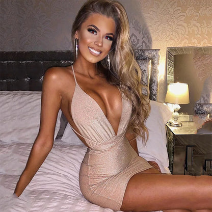 Sexy Sparkle Jumpsuit Women Off Shoulder Lace Up Bodycon Bandage Long Pants Glitter Backless Party Club Rompers Womens Jumpsuits