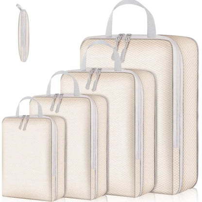 Compression Packing Cubes for Travel, Luggage Packing Organizer Bag Compressible Expandable Organizer Cubes For Carry On Travel