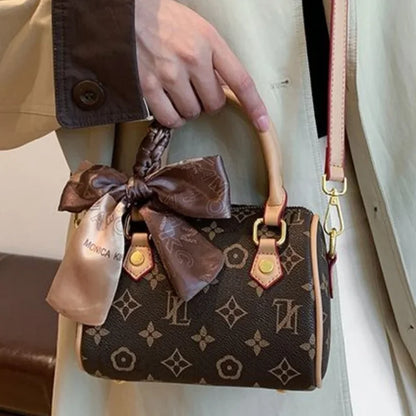 Luxury Messenger Purse Bag - Women's Crossbody Tote With Retro Solid Color & Premium Leather Finish