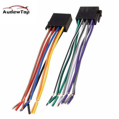Universal Adapters Wire Harness Adapter Car Radio Adaptor Connector Wire Plug Kit Universal Female ISO Wiring Harness