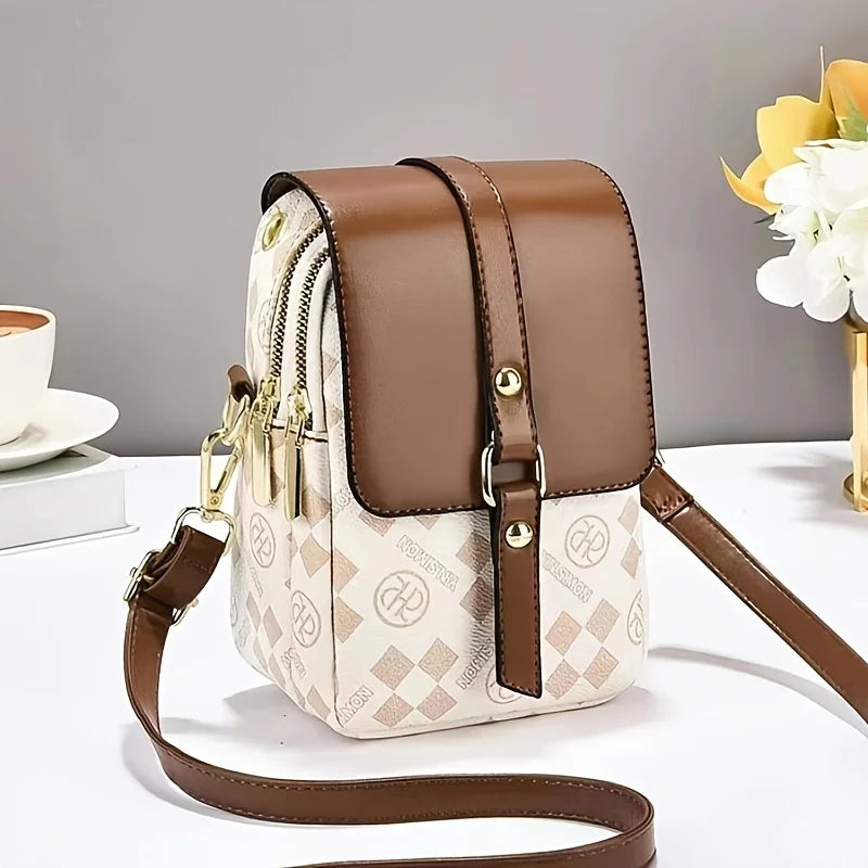 Retro multi layer phone small bag