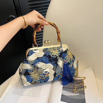 Luxury Evening Clutch Bag For Women Bride Wedding Clutch Purse Chain Shoulder Bags Small Party Handbag Rattan Handle Handle Tote