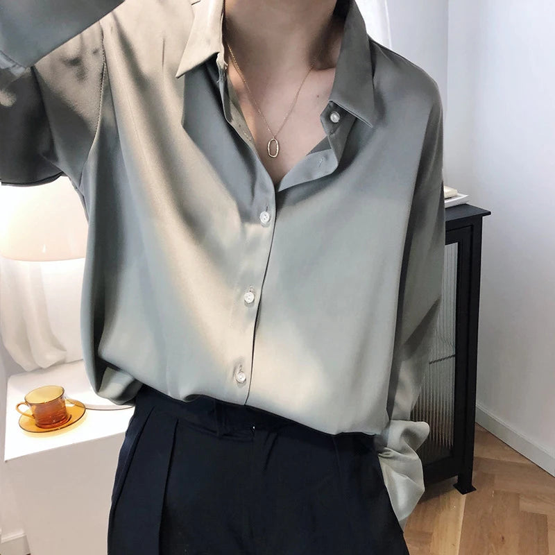 Luxury Satin Finish Blouse for Women