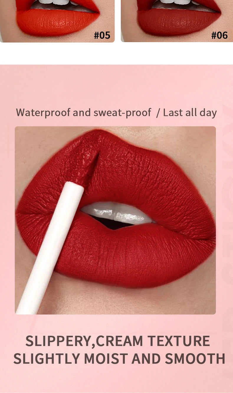 Lip Gloss Durable Moisturizing Waterproof Non-fading Non-stick Cup Color Durable Velvet Matte Lip Gloss Cosmetics For Women