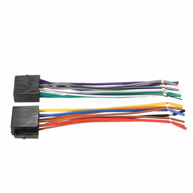 Universal Adapters Wire Harness Adapter Car Radio Adaptor Connector Wire Plug Kit Universal Female ISO Wiring Harness