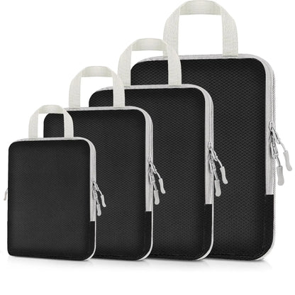 Compression Packing Cubes for Travel, Luggage Packing Organizer Bag Compressible Expandable Organizer Cubes For Carry On Travel