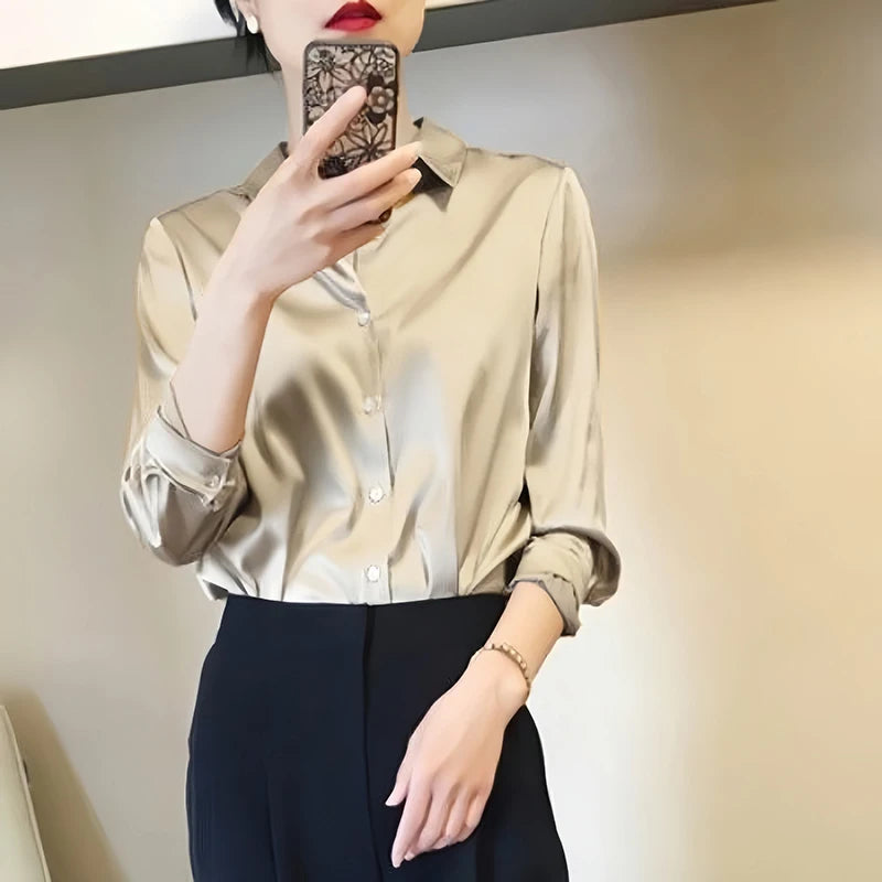 Luxury Satin Finish Blouse for Women