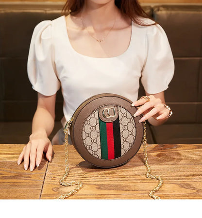 High-end luxury handbag - 2025 new model retro small round bag, versatile round-shaped bag, chain round cake bag, crossbody bag