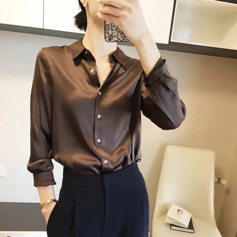 Luxury Satin Finish Blouse for Women