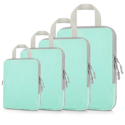 Compression Packing Cubes for Travel, Luggage Packing Organizer Bag Compressible Expandable Organizer Cubes For Carry On Travel