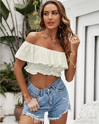 Luxury fashion slimming women's dress white sweet top female summer fairy flowy beautiful clothes