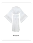 Luxury White Satin Bathrobe