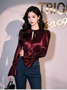 Luxury Satin Shirt Women