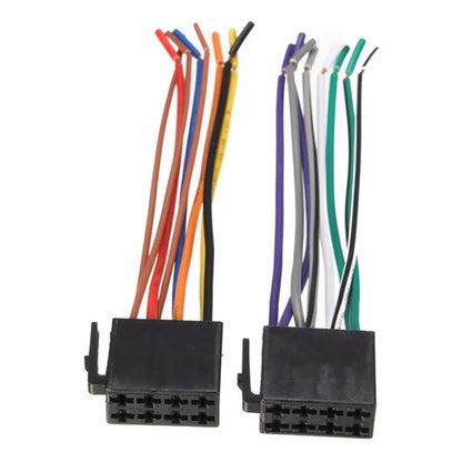 Universal Adapters Wire Harness Adapter Car Radio Adaptor Connector Wire Plug Kit Universal Female ISO Wiring Harness