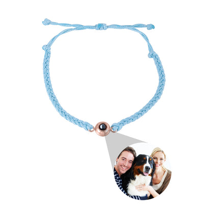 Custom Color Photo Projection Bracelet for Couples