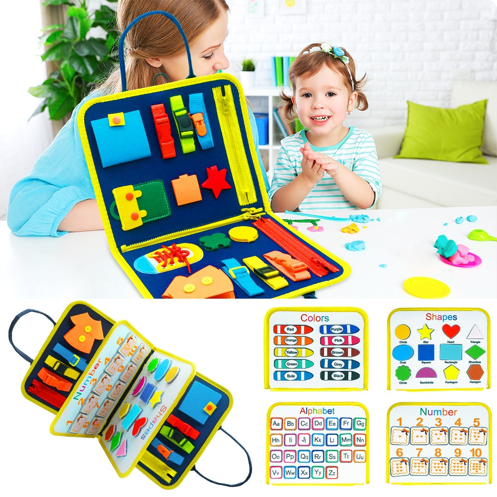 Children's Busy Board - Dressing & Buttoning Learning Toy