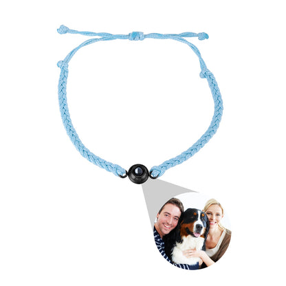 Custom Color Photo Projection Bracelet for Couples