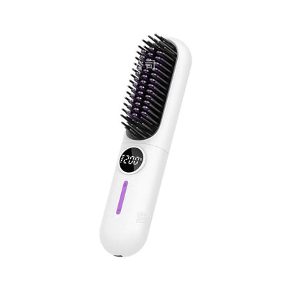 Lazy Wireless Straight Comb Portable LCD Hair Straightener Ceramic Heating