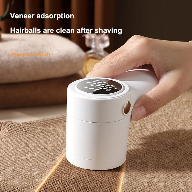 Electric Lint Remover & Hairball Trimmer - USB Charging, LED Display